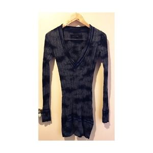 All Saints Willow V Neck Sweater Tunic Tie Dye 4